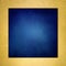 Dark blue square background with gold textured border