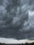 Dark blue stormy sky background photo texture