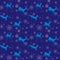 Dark blue vector seamless christmas pattern with blue goats
