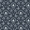 Dark blue winter creative Christmas damask pattern .Vector