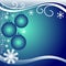 Dark blue xmas Background with Balls and white Sno