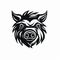 Dark Boar Head Logo: Simplified And Stylized Icon For Web