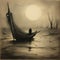 Dark Boat Floating: Commissioned Artwork Inspired By Alfred Kubin\\\'s Book
