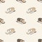 Dark Bread Seamless Pattern Vector baked bakery wallpaper background