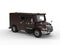 Dark brown armored transport van - studio shot