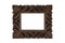 Dark brown carved wooden photo frame