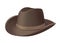 Dark Brown Cowboy Hat Vector Illustration