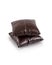 Dark brown leather cushions