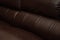 Dark Brown leather sofa, close up detail. Furniture showroom photography