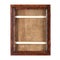 Dark brown natural color is an empty lacquered wooden frame