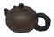 dark brown tradicional chinese teapot isolated