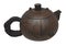 dark brown tradicional chinese teapot isolated