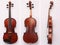 Dark brown violin from all sides