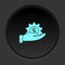 Dark button icon business Money hand. Button banner round badge interface for application illustration