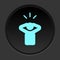 Dark button icon Headache. Button banner round badge interface for application illustration