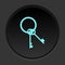 Dark button icon Keys. Button banner round badge interface for application illustration