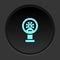 Dark button icon Mass production meter. Button banner round badge interface for application illustration