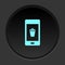 Dark button icon phone close delete. Button banner round badge interface for application illustration