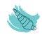 Dark cerith snail seashell, icon icon