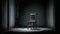 dark chair lonely in an empty room image generative AI