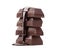 Dark Chocolate Baking Bar Stack with Pouring Melted Chocolate
