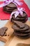 Dark chocolate biscuits