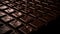 Dark chocolate delight, Close-up of mouthwatering bar tiles.