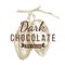 Dark chocolate logo template