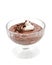 Dark chocolate pudding dessert