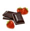 Dark chocolates with strawberries