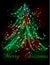 Dark Christmas tree light effect bac