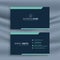 Dark clean business card template