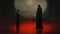 Dark Cloaked Figures In Contemplation: A Franciszek Starowieyski Inspired Oil Painting