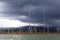 Dark clouds above the Brokopondo lake reservoir in Suriname