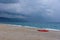 Dark clouds over the calabrian beach