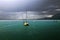 Dark clouds over Lake Garda near Garda