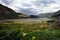 Dark clouds over low water Haweswater Reservoir