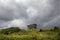 Dark clouds over the Penshaw Monument near Sunderland, Tyne and Wear