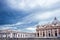 Dark clouds over St Peter\'s Basilica in Rome, Vatican