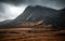 Dark Cloudy Day Over Buachaille Etive Mor, Glencoe, Scottish Highlands