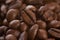 Dark coffee beans