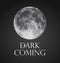 Dark Coming, Vector illustration of Full Moon