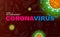 Dark composition with silhouettes elements of coronavirus, prevention of viral infections. Composition of Asian flu