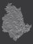 Dark Contour Relief Map of Umbria