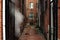 A dark creepy narrow boston alley