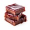 Dark Crimson Chocolate Fudge Trio - Delicious And Decadent Treat