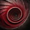 Dark Crimson Spiral Hd Wallpaper With Trompe L\\\'oeil Realism