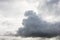 Dark cumulus clouds in bad cloudy weather in a cyclone.