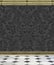 Dark Damask Wall and Marble Floor