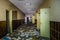 Dark dirty corridor of abandoned hospital